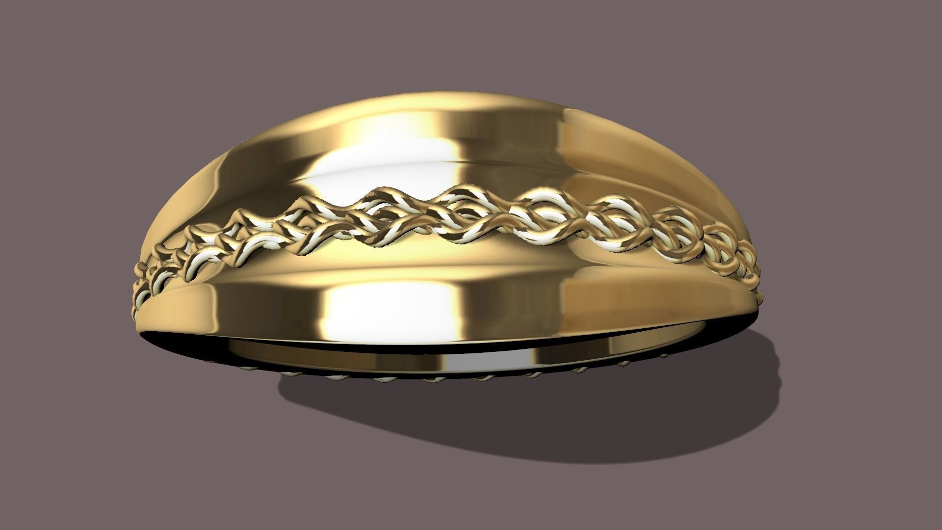 stirched ring stl verified 3D print model_1