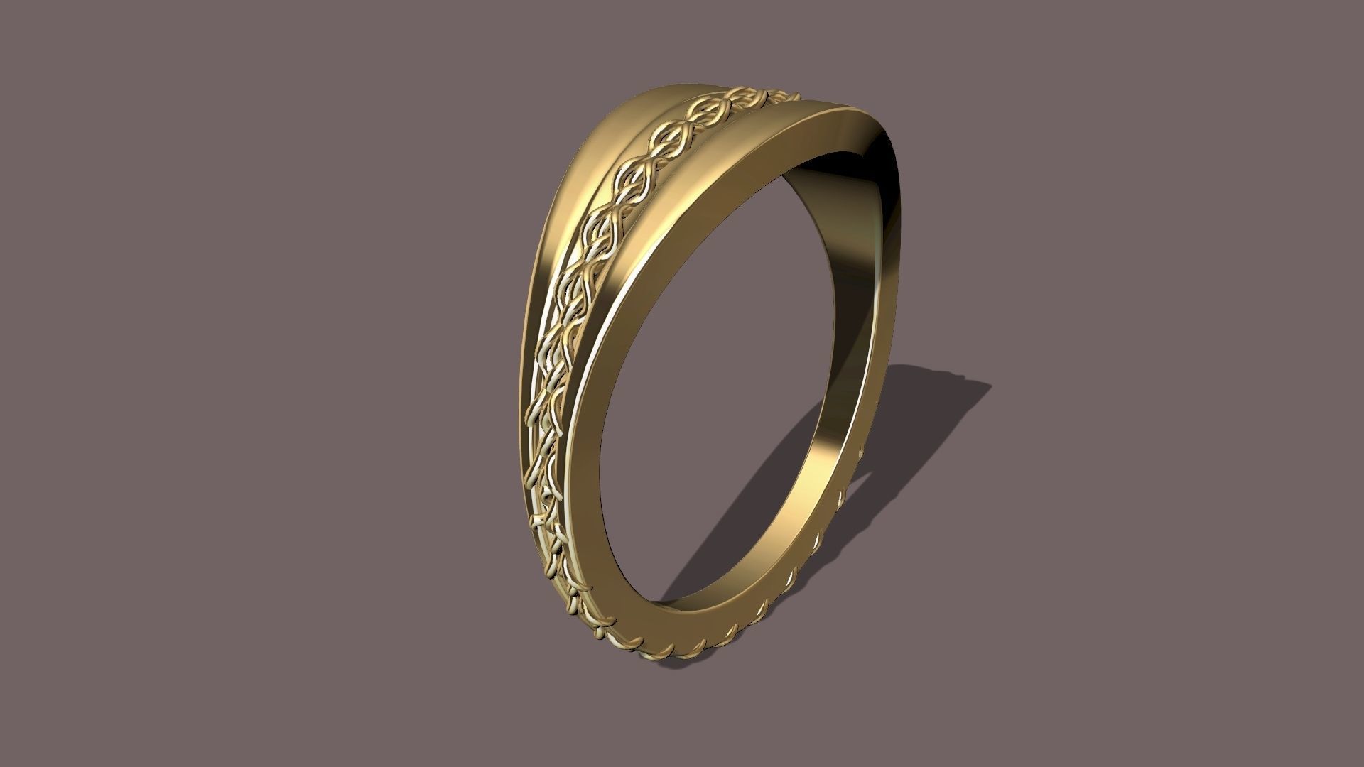 stirched ring stl verified 3D print model_7