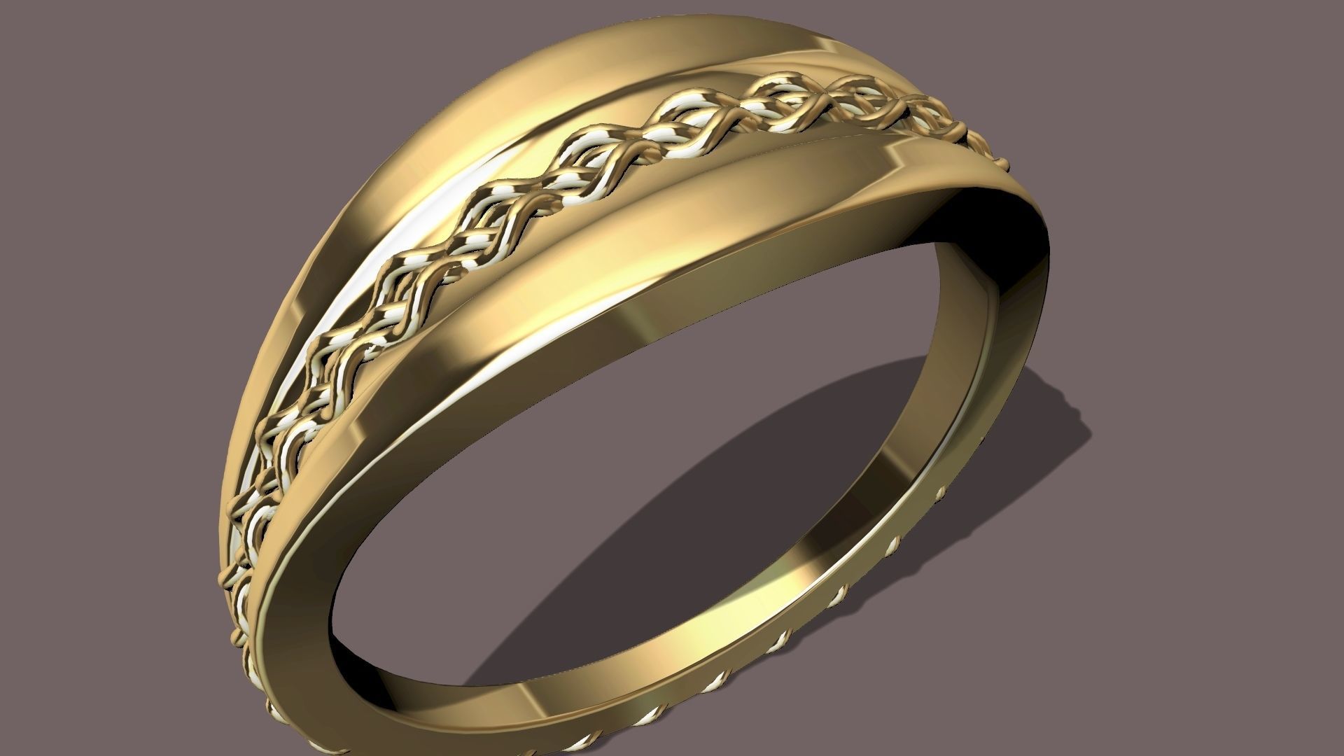 stirched ring stl verified 3D print model_3