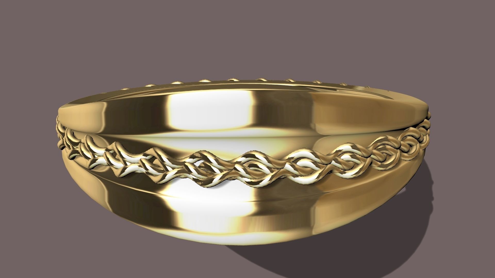 stirched ring stl verified 3D print model_8