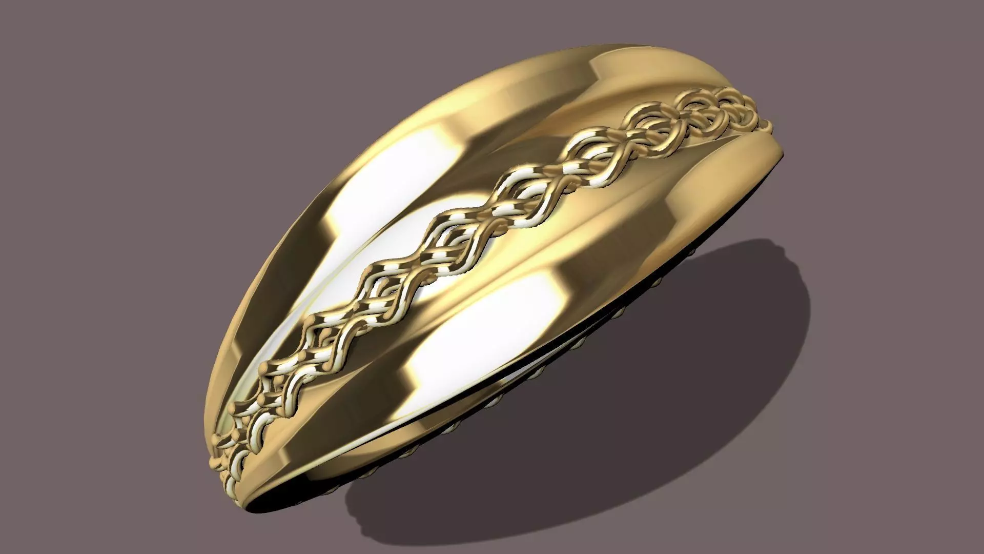 stirched ring stl verified 3D print model_0