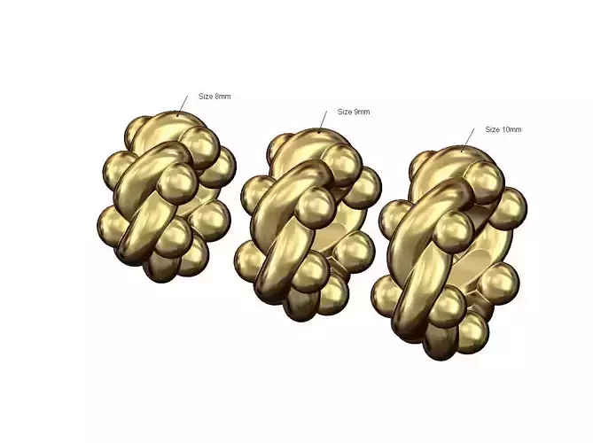 Twisted rope and bead charm and bracelet bead