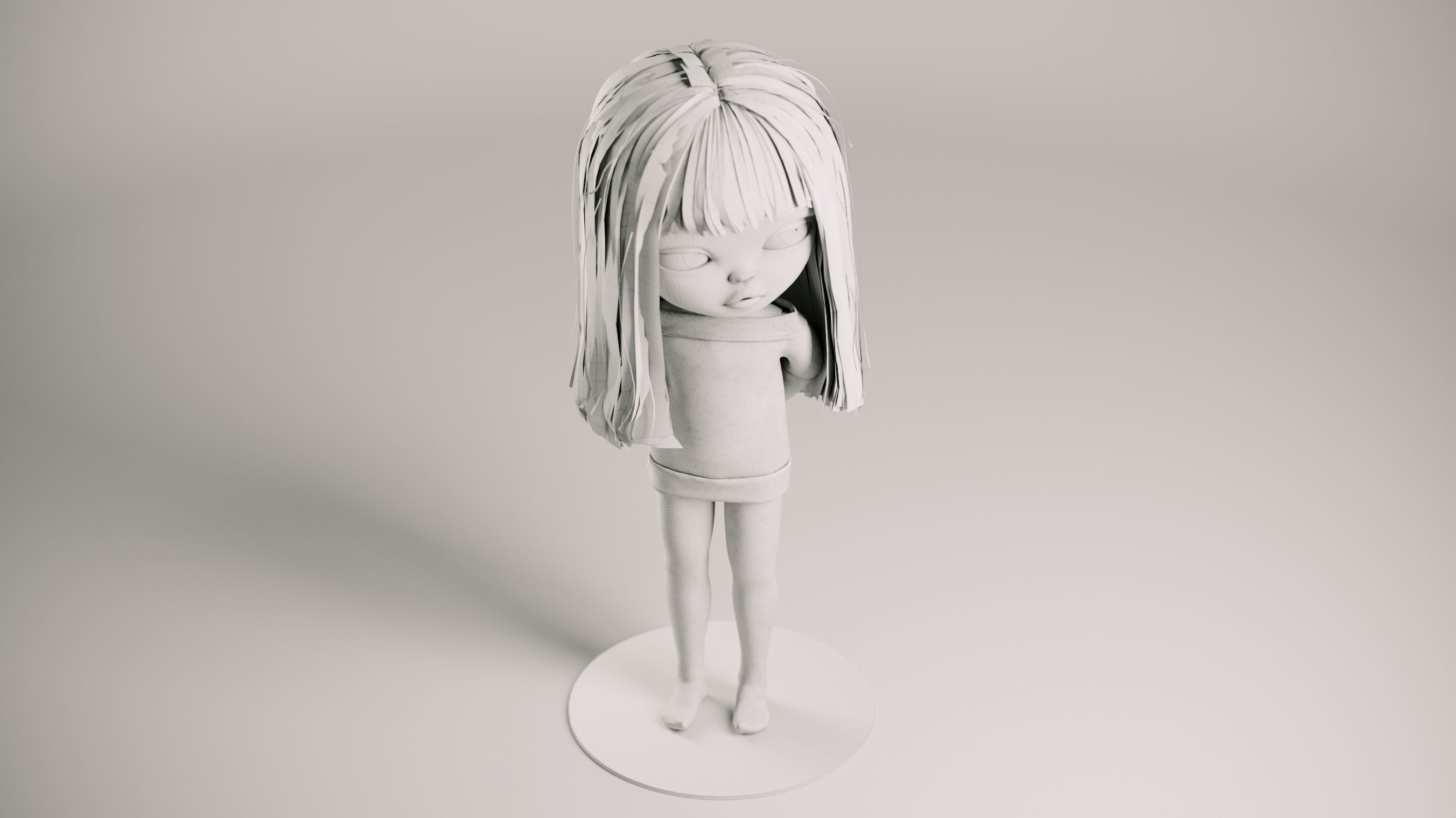 Olivia doll in Pajama Pose 02 3D model_17