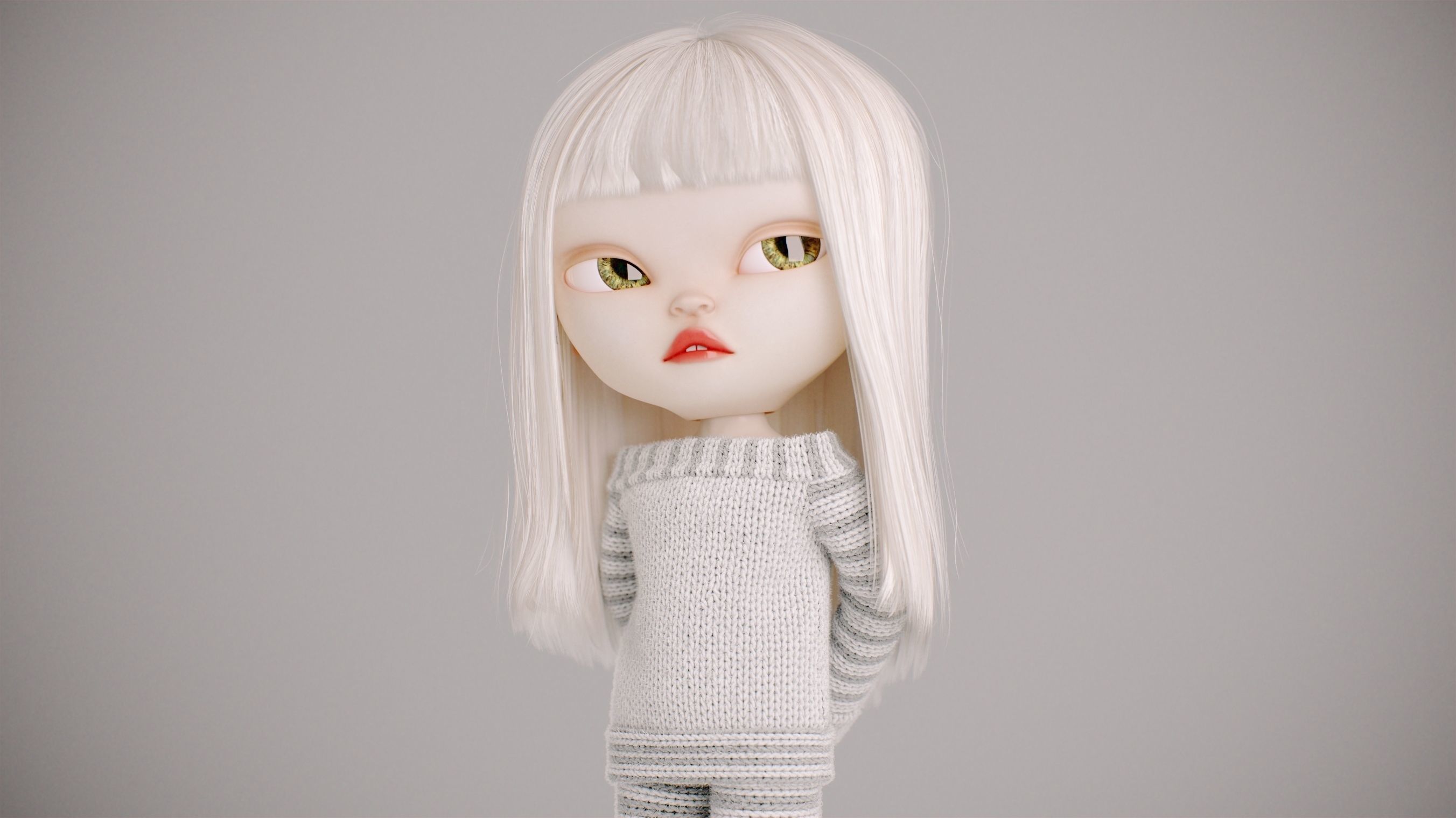 Olivia doll in Pajama Pose 02 3D model_2