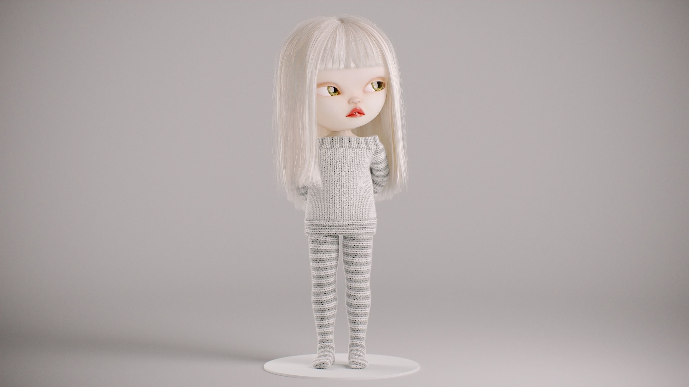 Olivia doll in Pajama Pose 02 3D model_4