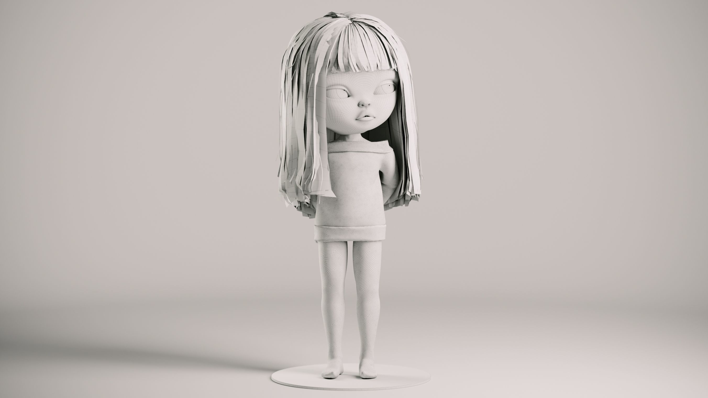 Olivia doll in Pajama Pose 02 3D model_5