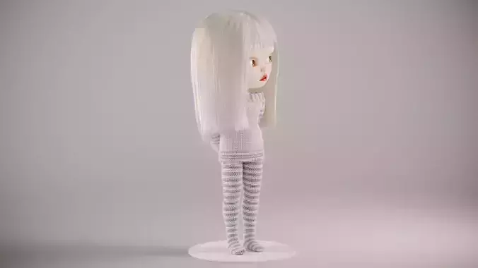 Olivia doll in Pajama Pose 02 3D model