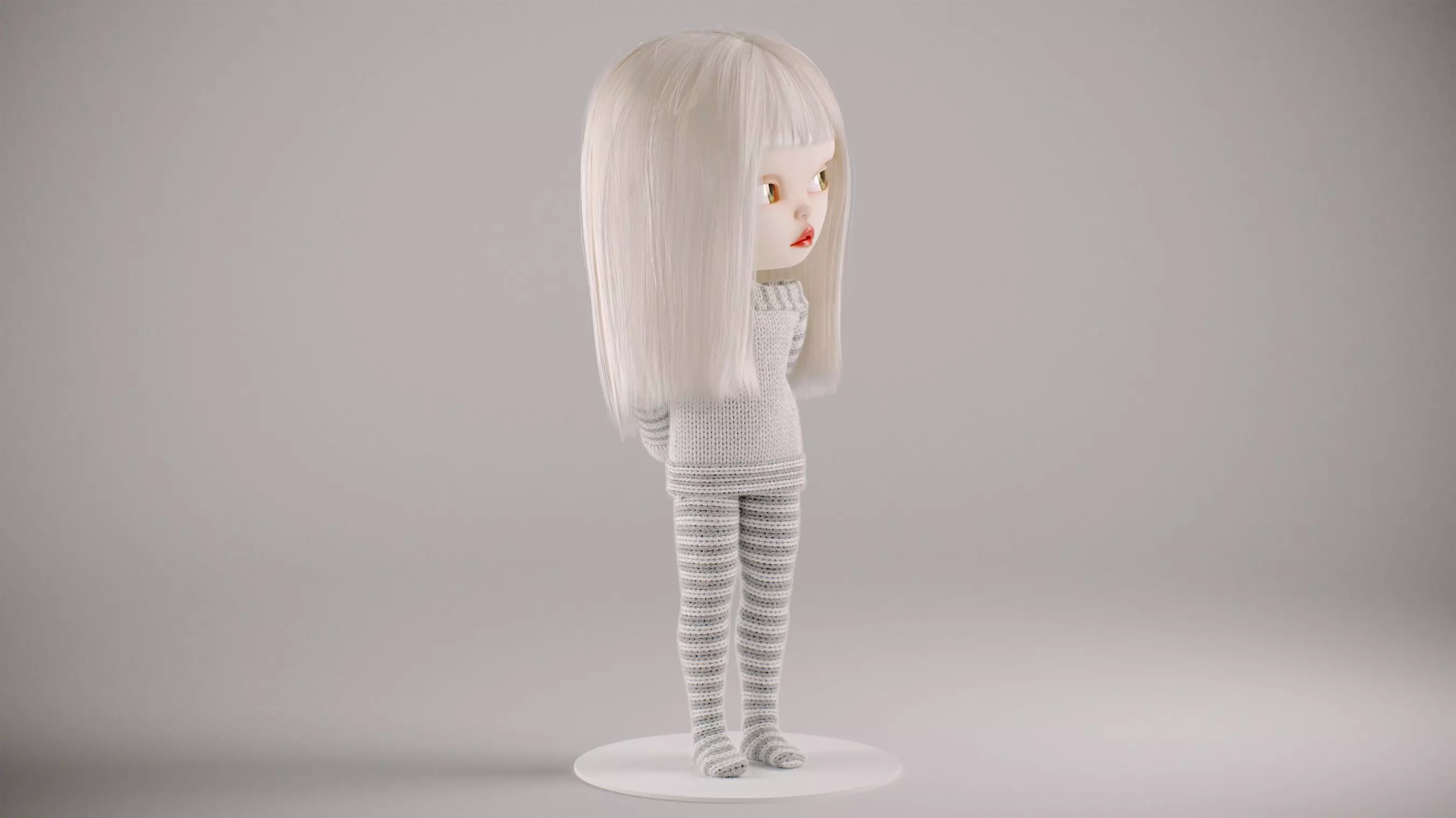 Olivia doll in Pajama Pose 02 3D model_0