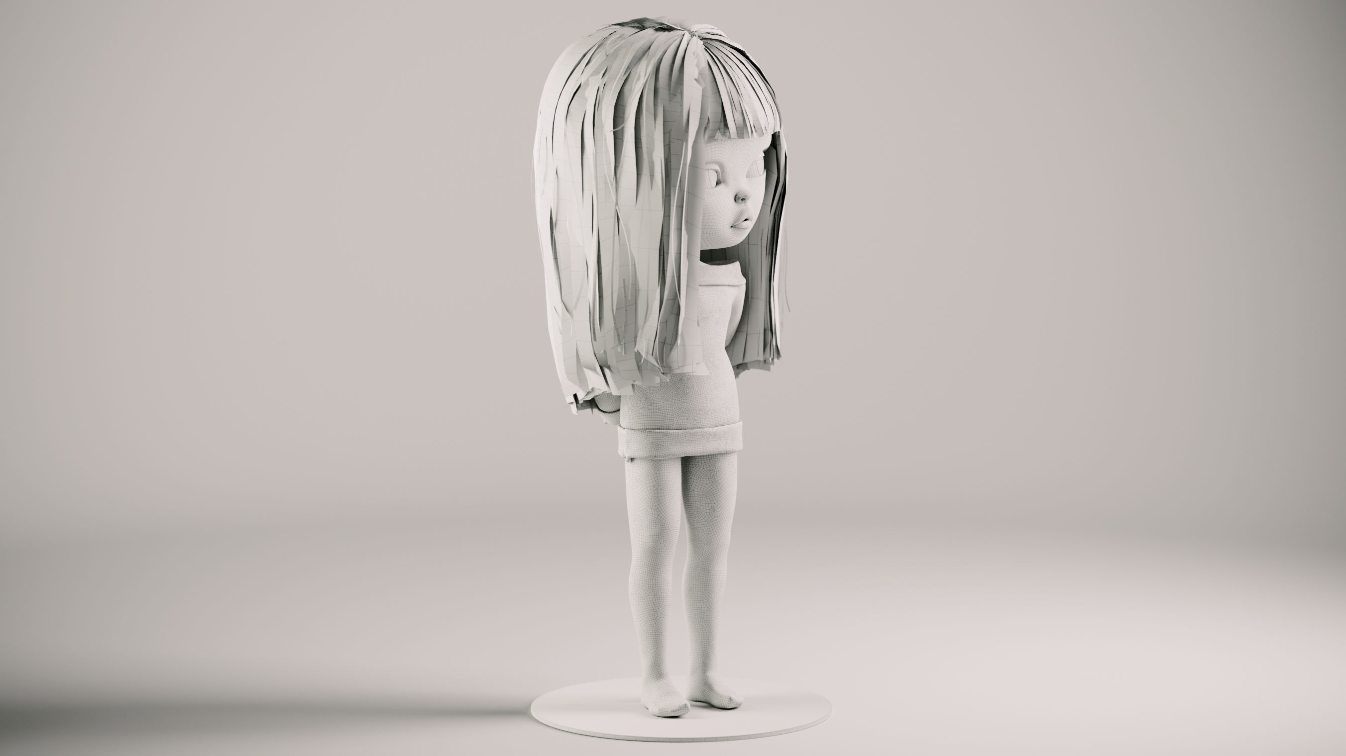 Olivia doll in Pajama Pose 02 3D model_1