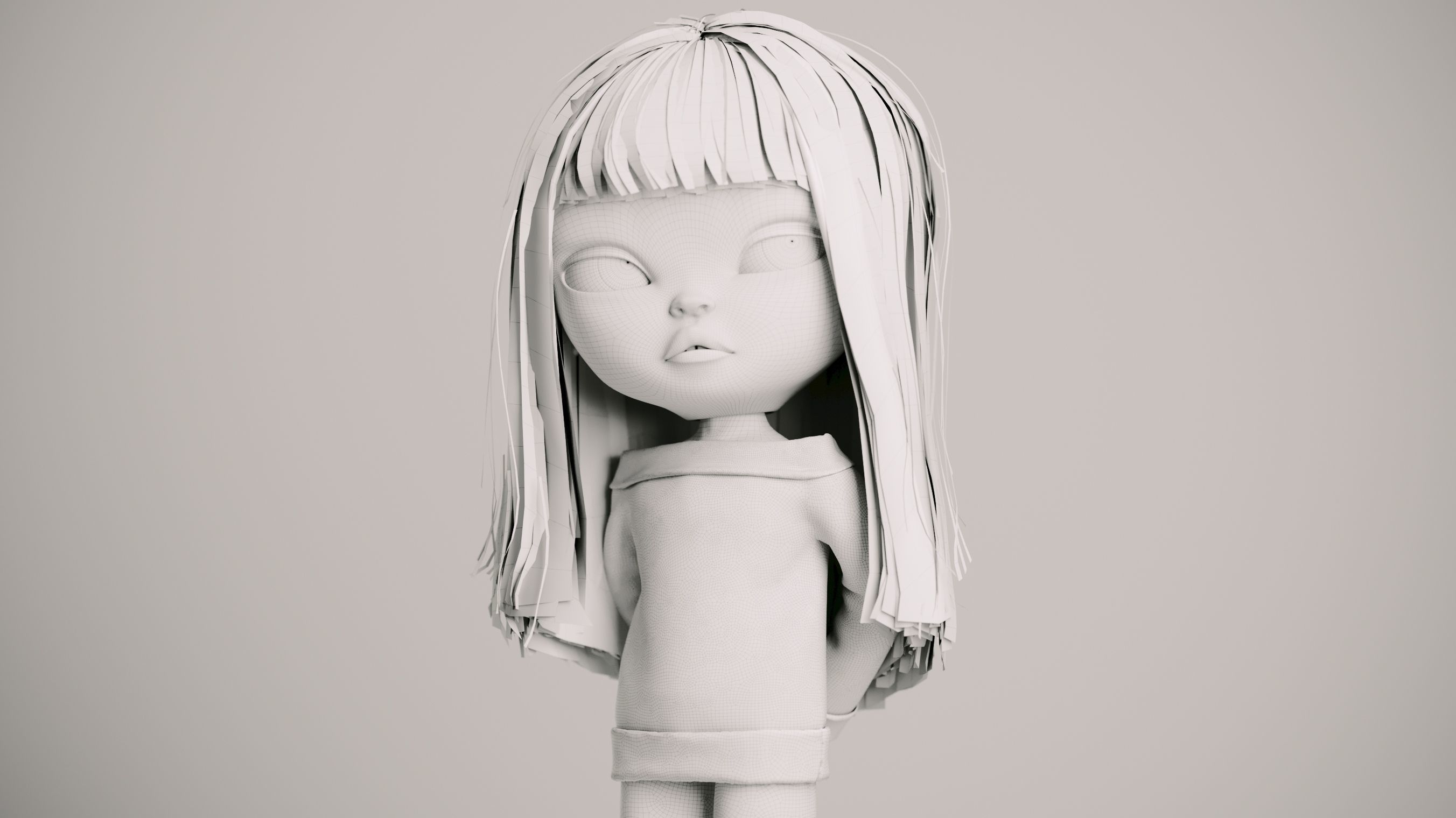 Olivia doll in Pajama Pose 02 3D model_3