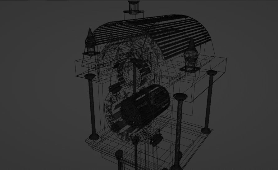 Stranger Things grandfather clock V2 3D model_5