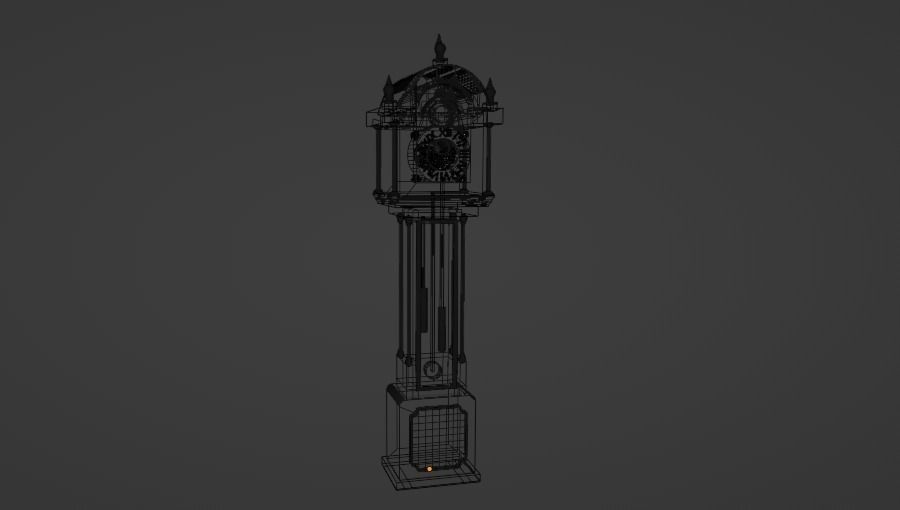 Stranger Things grandfather clock V2 3D model_6