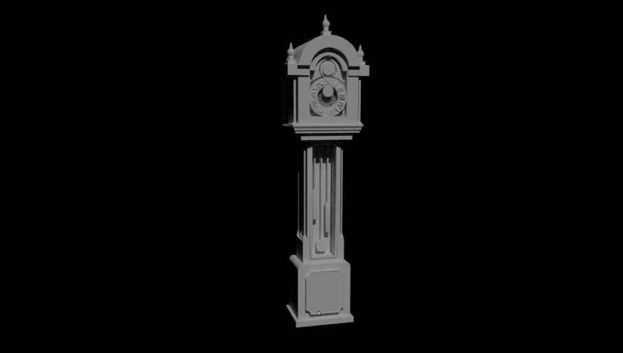 Stranger Things grandfather clock V2 3D model_0
