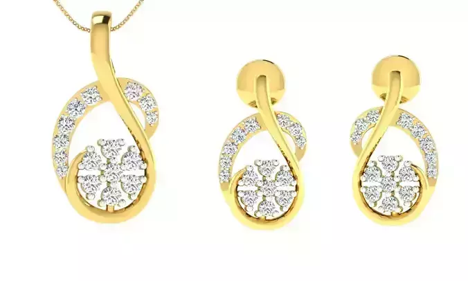 Pendants Earrings 3dm STL OBJ FBX Render Details