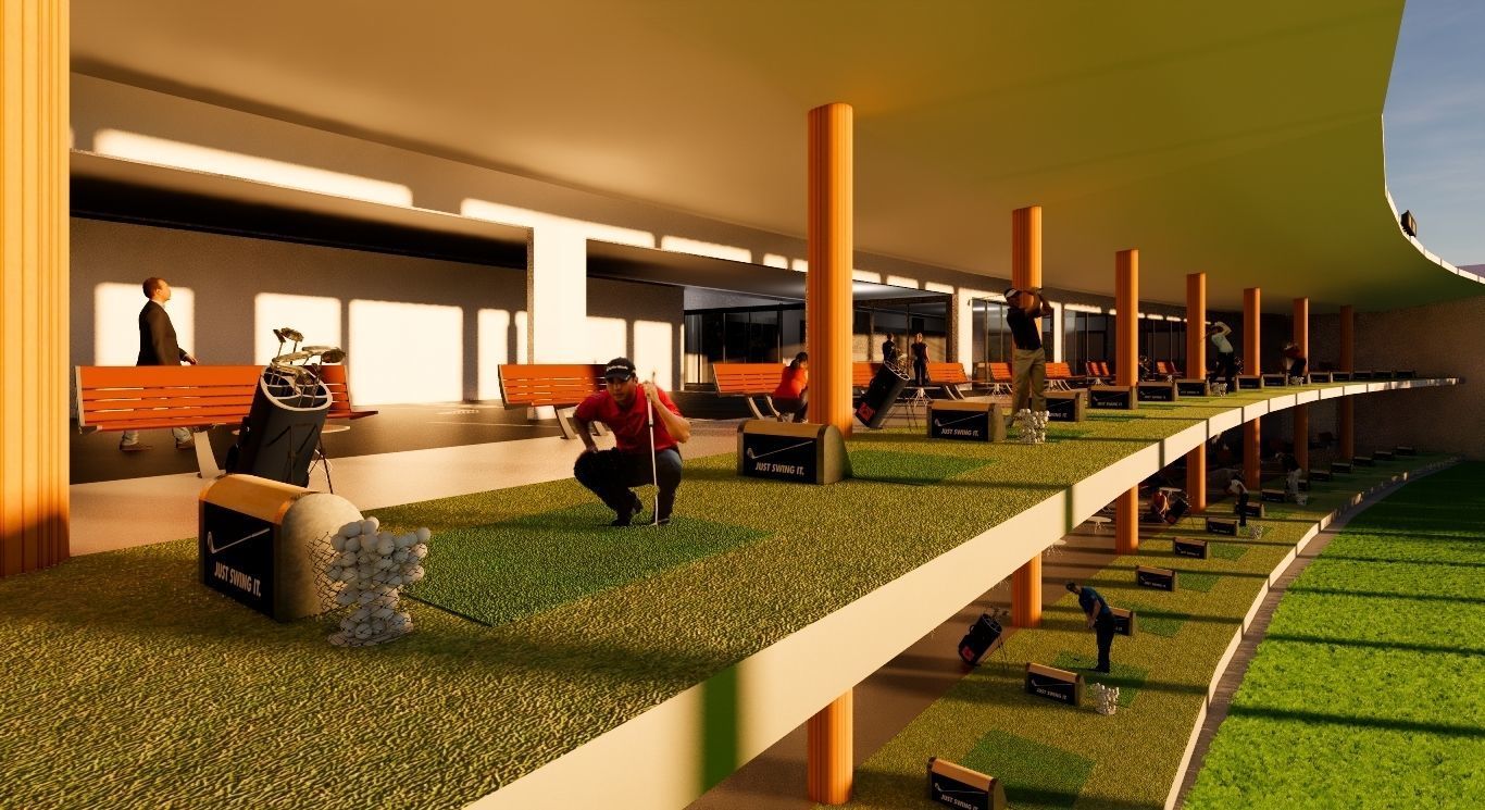 driving range golf 3D model_2