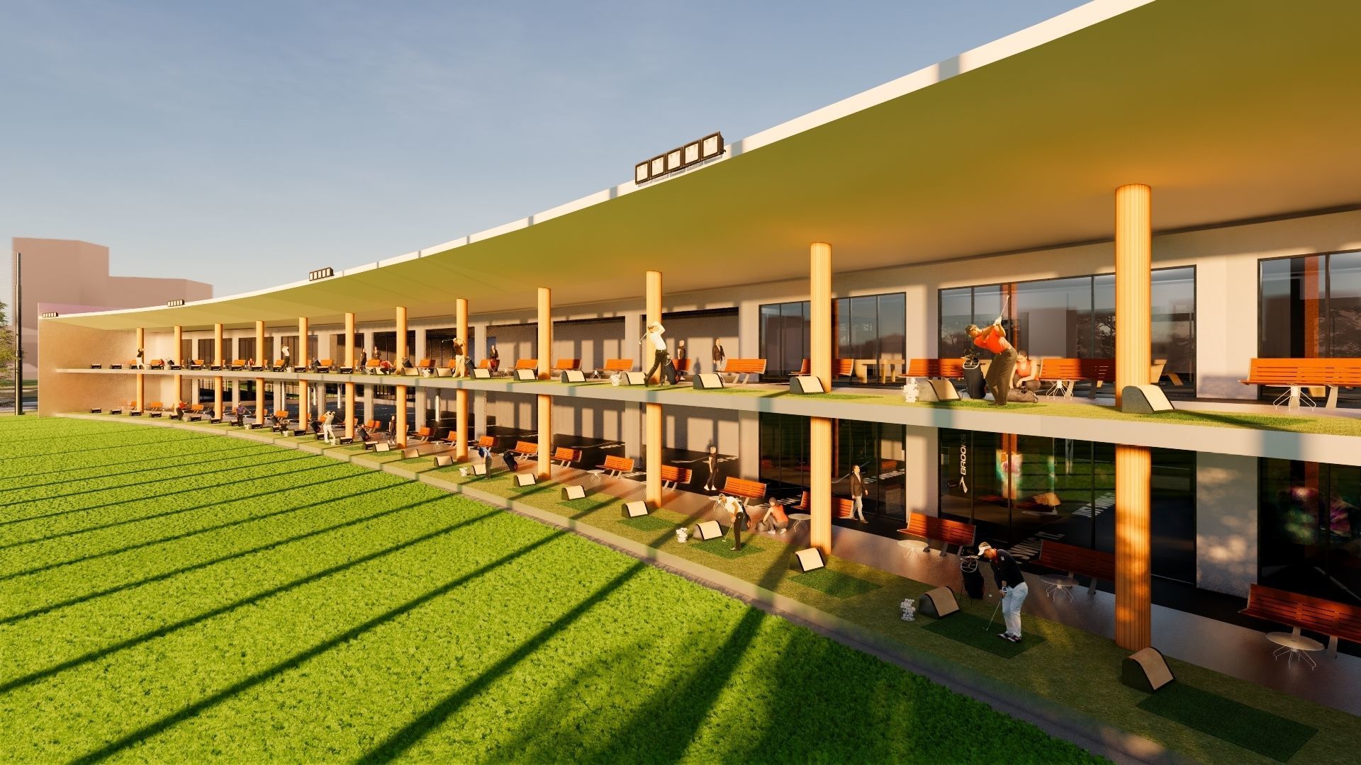 driving range golf 3D model_4