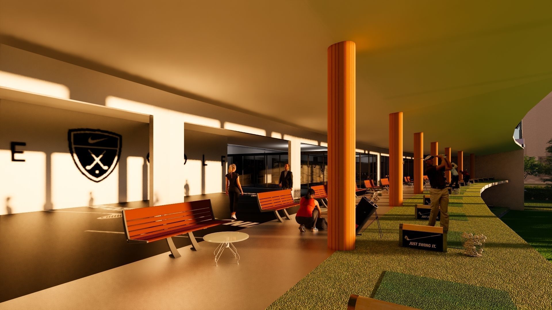 driving range golf 3D model_8