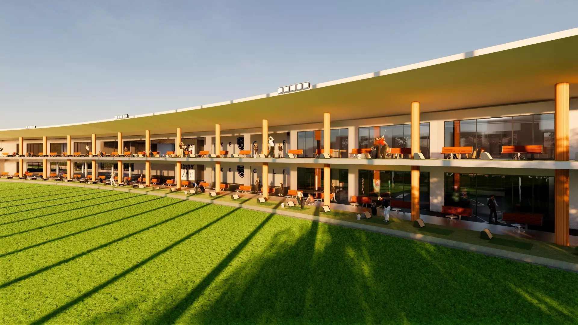 driving range golf 3D model_0