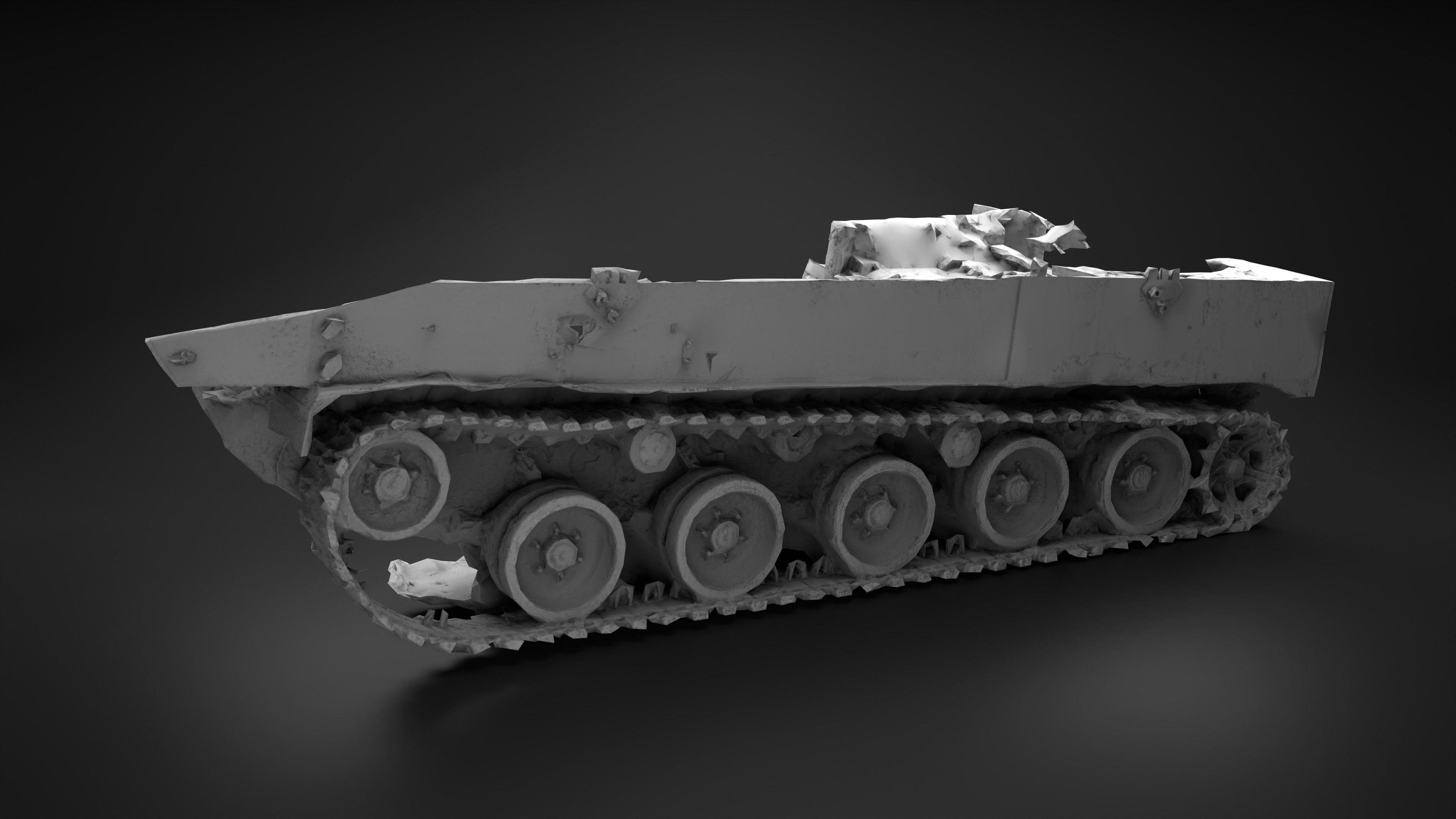Destroyed and burnt Russian BMD-4M Photoscan PBR Game Ready Low-poly 3D model_4