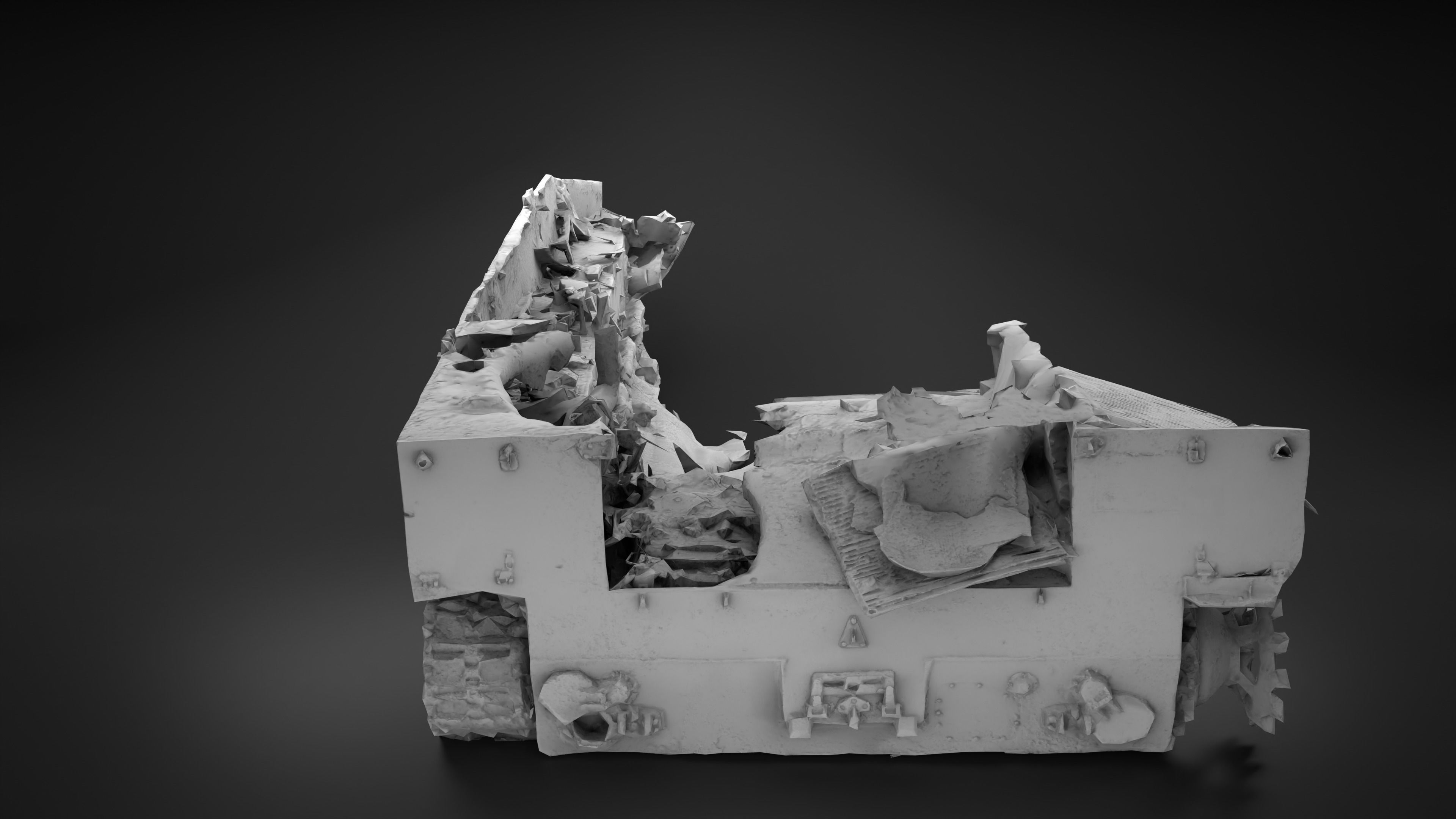 Destroyed and burnt Russian BMD-4M Photoscan PBR Game Ready Low-poly 3D model_16