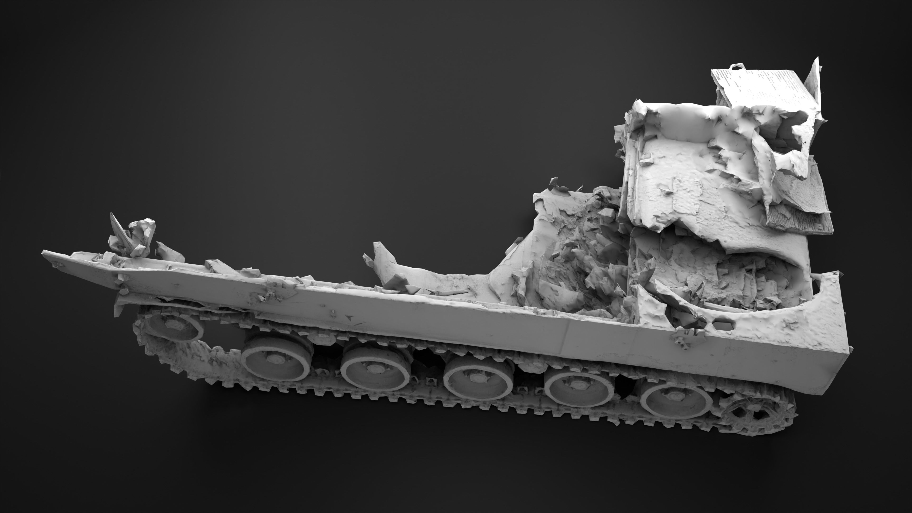 Destroyed and burnt Russian BMD-4M Photoscan PBR Game Ready Low-poly 3D model_25