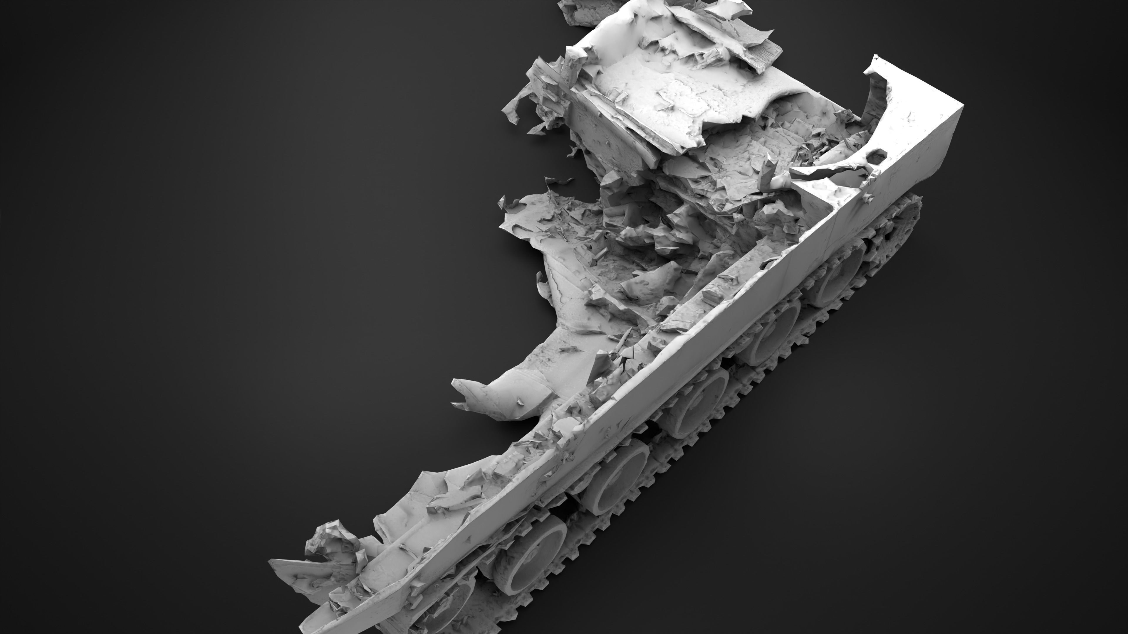 Destroyed and burnt Russian BMD-4M Photoscan PBR Game Ready Low-poly 3D model_28