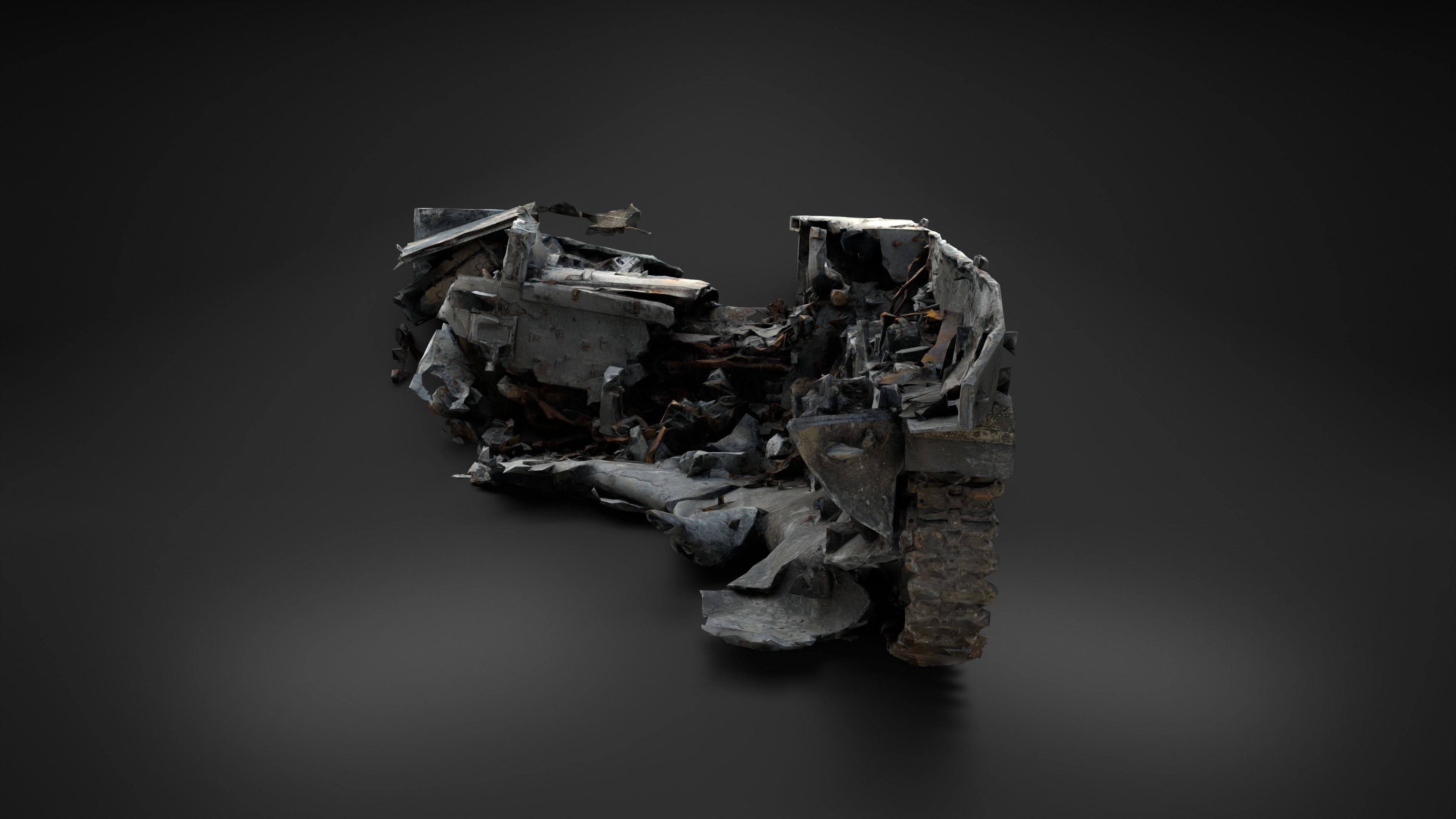 Destroyed and burnt Russian BMD-4M Photoscan PBR Game Ready Low-poly 3D model_6