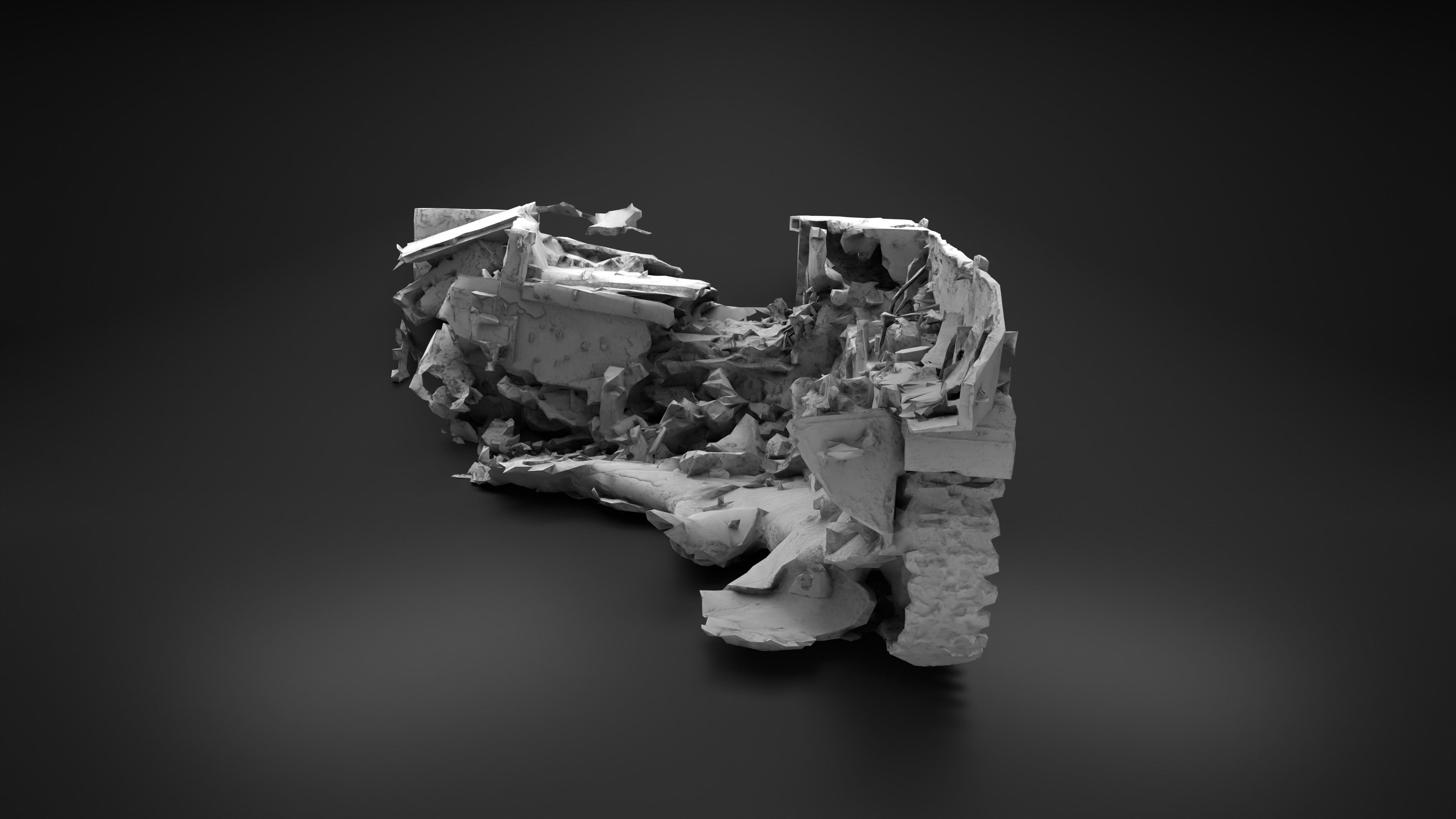 Destroyed and burnt Russian BMD-4M Photoscan PBR Game Ready Low-poly 3D model_7