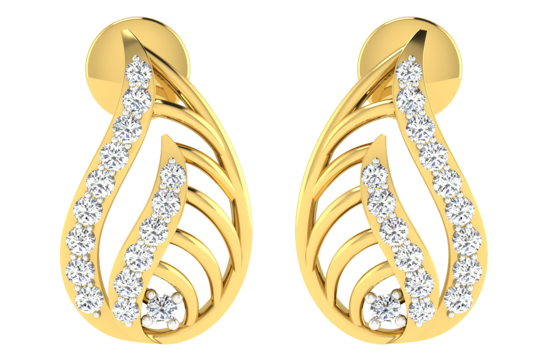 Earring Pendant Set  3D print model_4