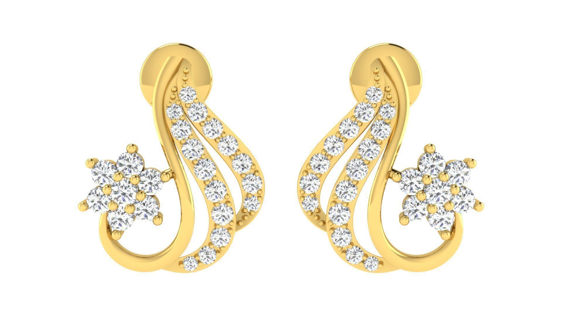 Earring Pendant Set 3dm STL OBJ FBX Render Details 3D print model_6