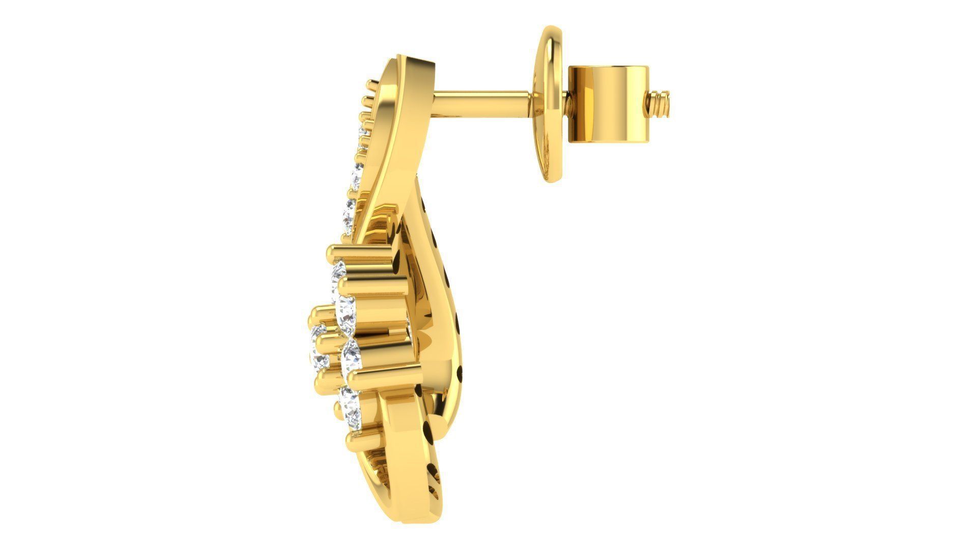 Earring Pendant Set 3dm STL OBJ FBX Render Details 3D print model_8