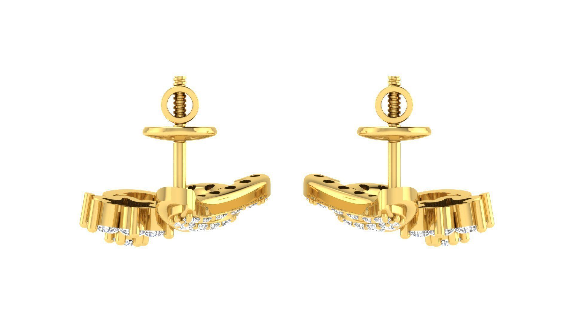 Earring Pendant Set 3dm STL OBJ FBX Render Details 3D print model_9