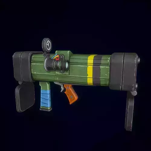 Stylized Rocket Launcher Low-poly 3D model