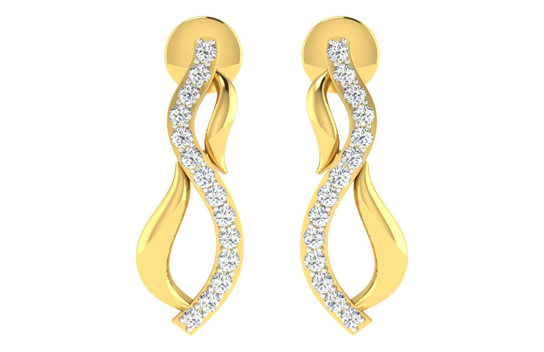 Earring Pendant Set 3dm STL OBJ FBX Render Details 3D print model_3