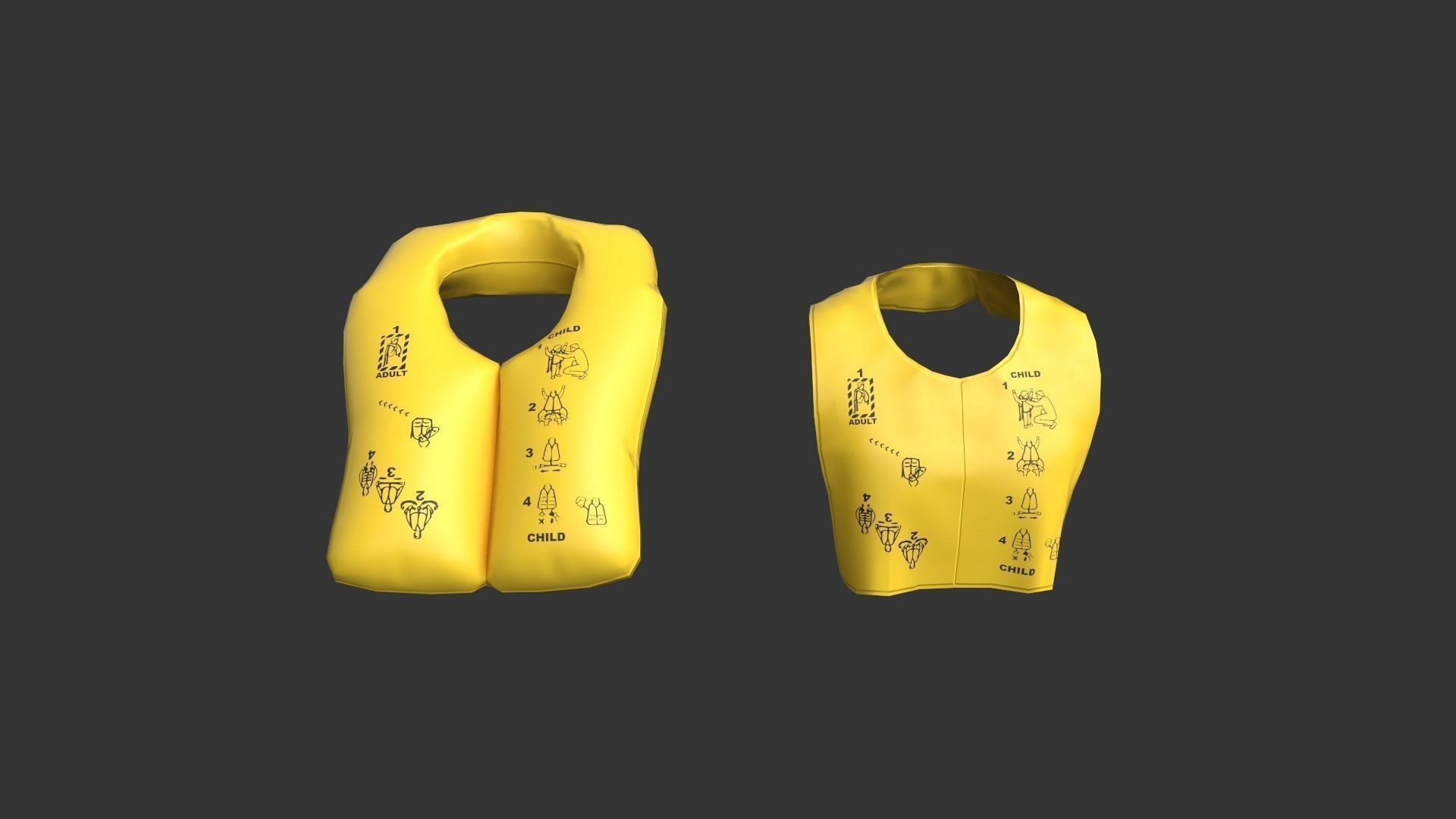 Plane crash survival - asset pack Low-poly 3D model_9