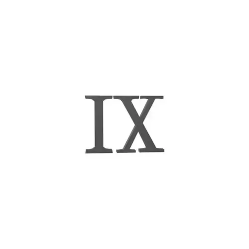 Roman Numerals 9 v1 001 Low-poly 3D model