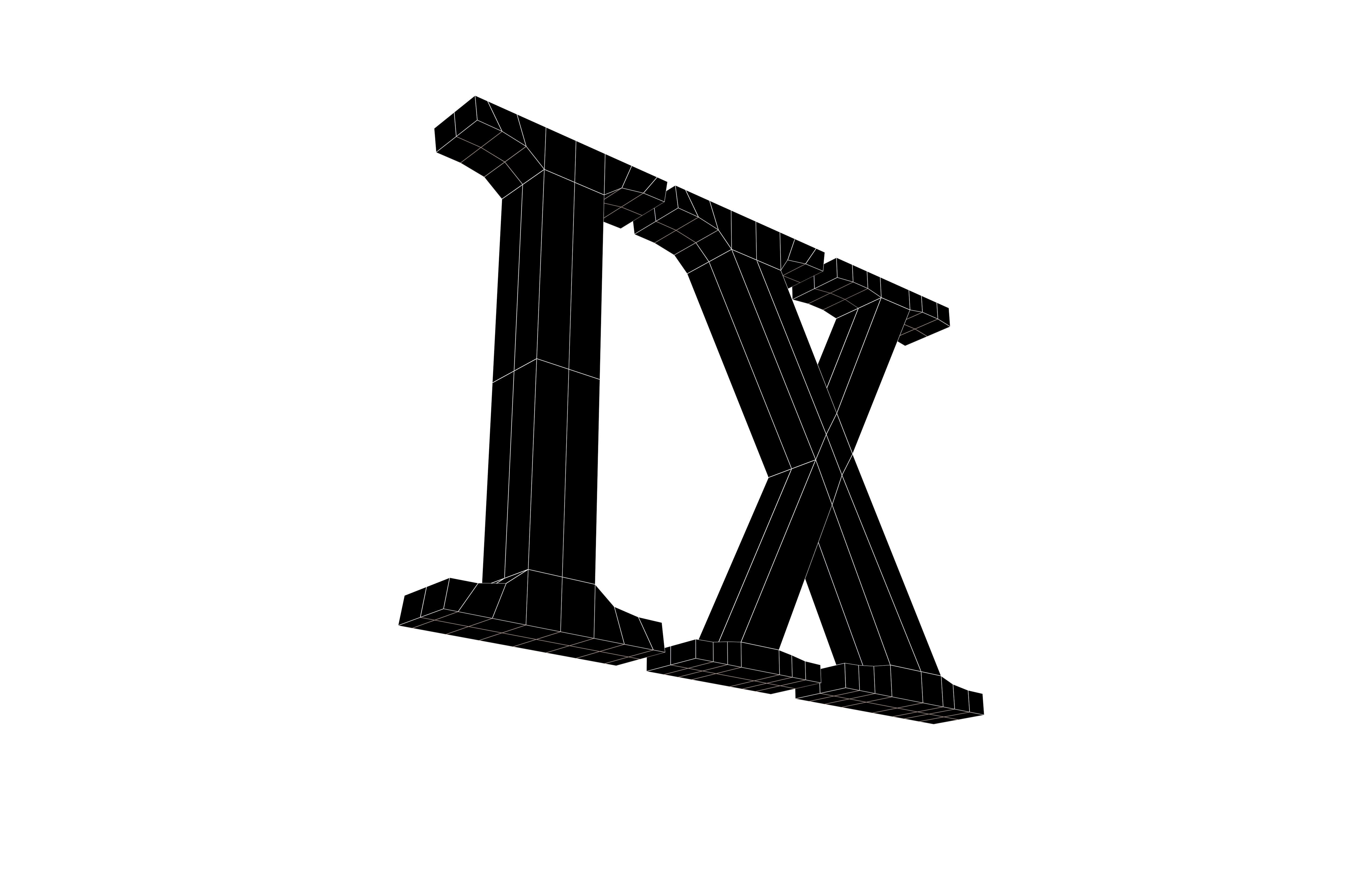 Roman Numerals 9 v1 002 Low-poly 3D model_6