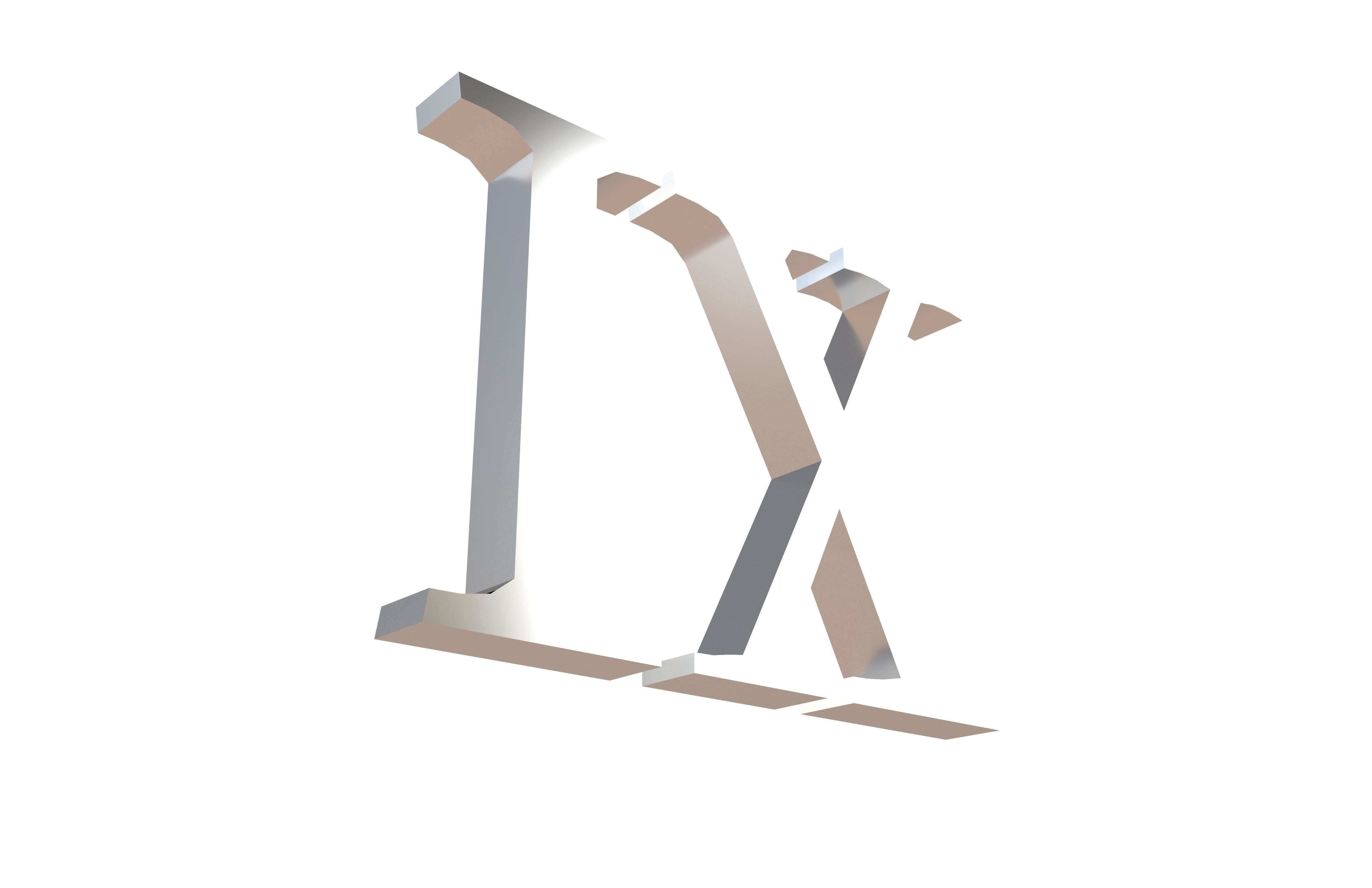 Roman Numerals 9 v1 003 Low-poly 3D model_2