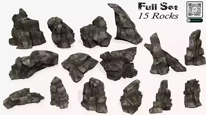 rocks full set of 3D Model Collection