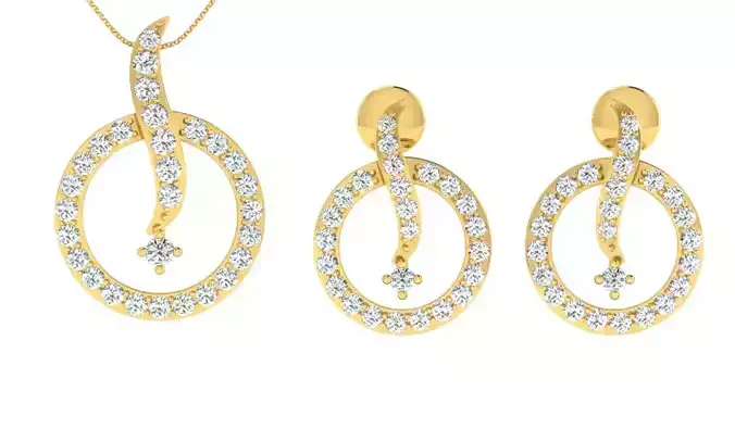 Earring Pendant Set 3dm STL OBJ FBX Render Details 3D print model