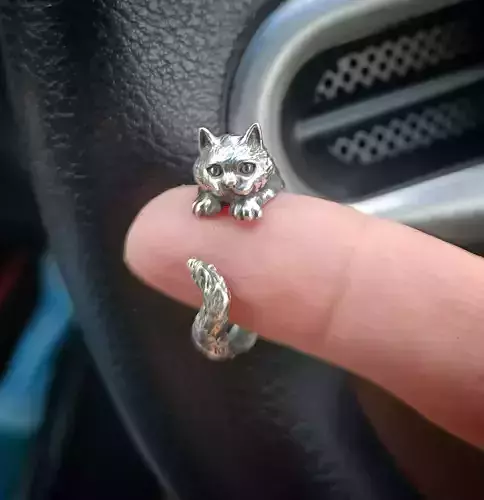 Cat ring 3d model for 3d printing 3D print model 3D print model