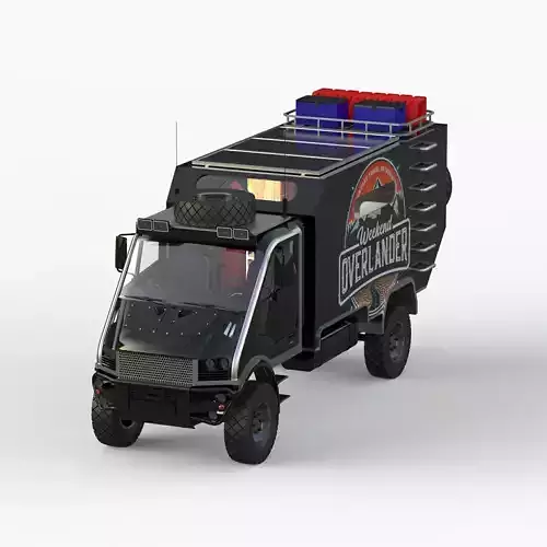 Overlander Bremach T-Rex Camper Low-poly 3D model