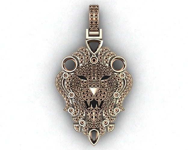 LION FACE PENDENT 3D print model