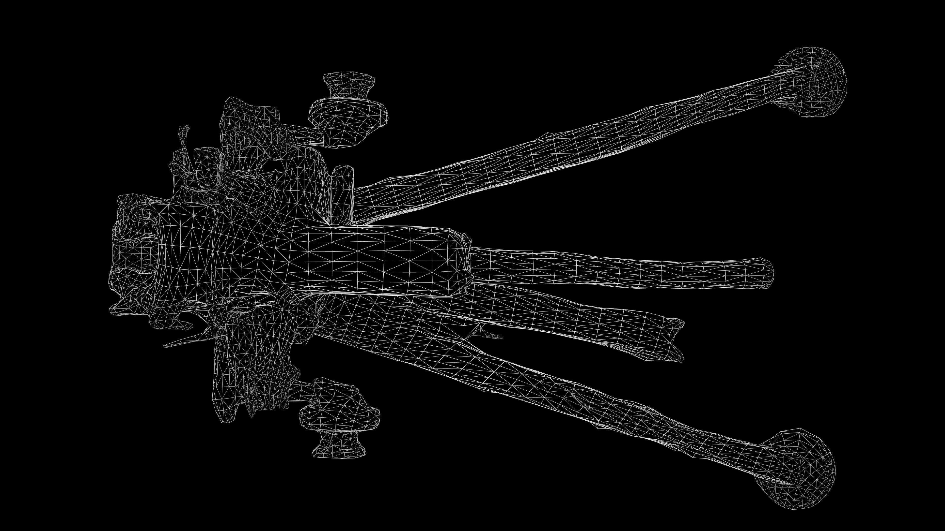 Destroyed Towed Howitzer D-30A 122mm Photoscan PBR Game Ready Low-poly 3D model_23