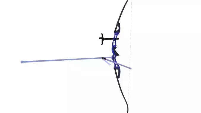 Olympic Recurve Bow - Rigged Low-poly 3D model