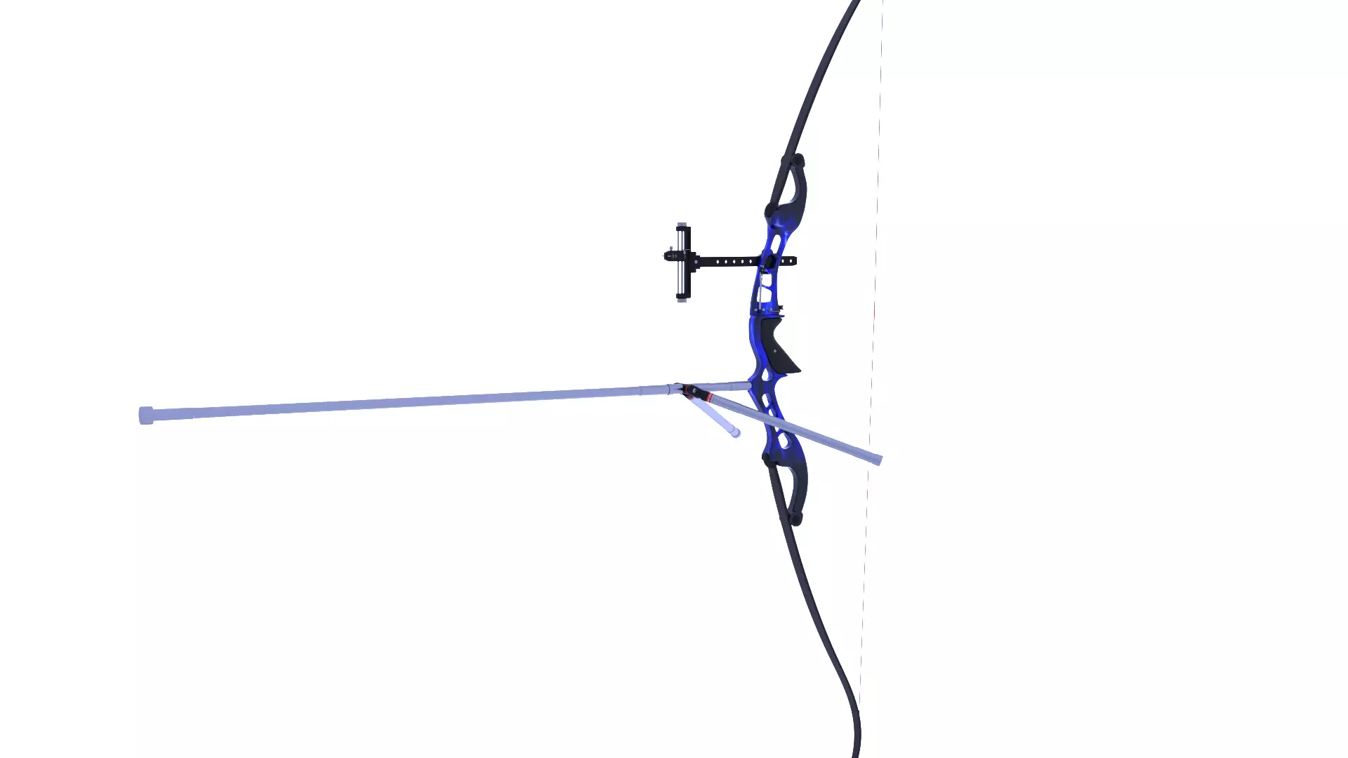 Olympic Recurve Bow - Rigged Low-poly 3D model_0