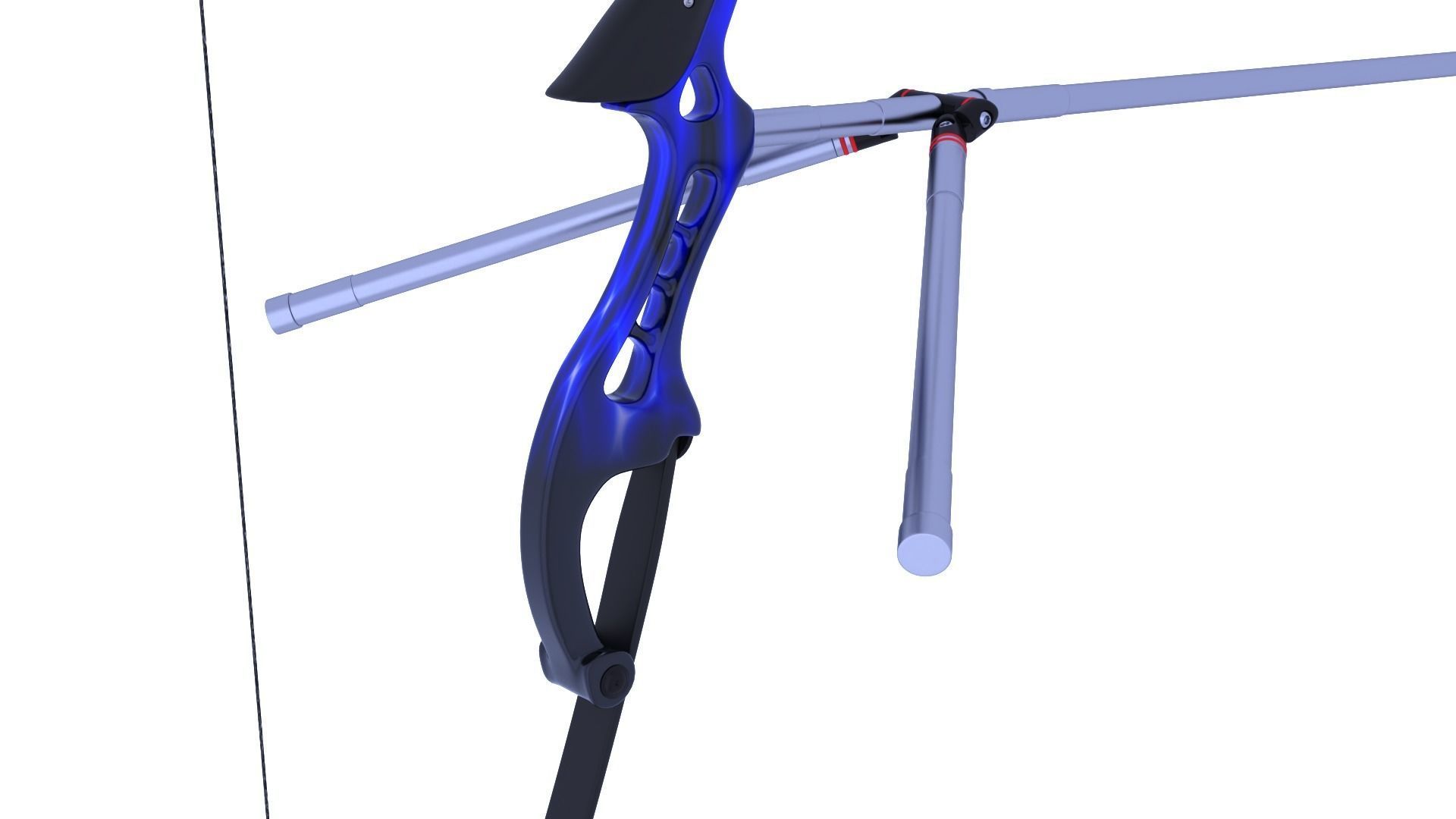 Olympic Recurve Bow - Rigged Low-poly 3D model_3