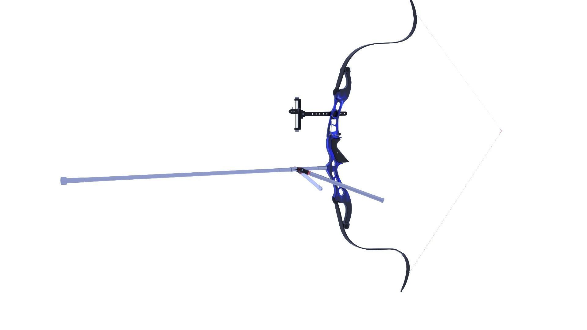 Olympic Recurve Bow - Rigged Low-poly 3D model_5