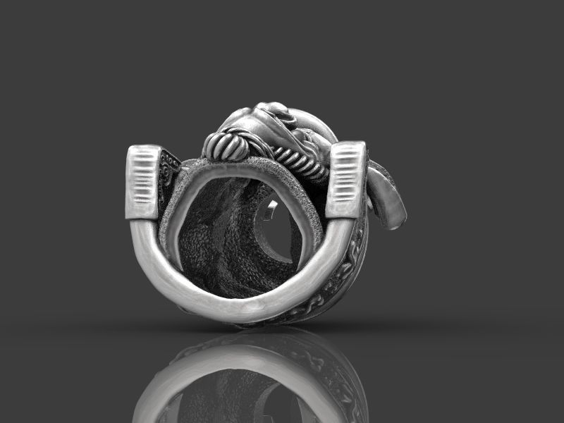 Samurai head bead mask 3d model for 3d printing 3D print model 3D print model_20