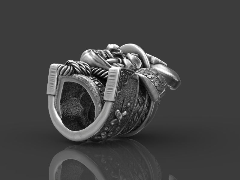 Samurai head bead mask 3d model for 3d printing 3D print model 3D print model_16